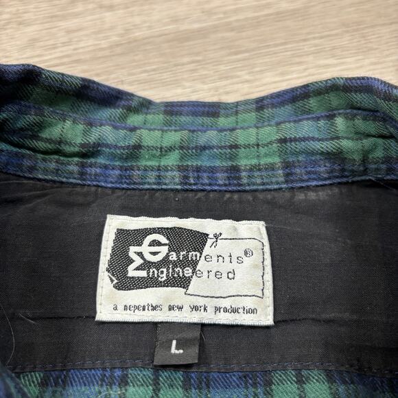 Engineered Garments Nepenthes New York Pearl Snap Plaid Shirt Long Sleeve Large - Picture 4 of 10